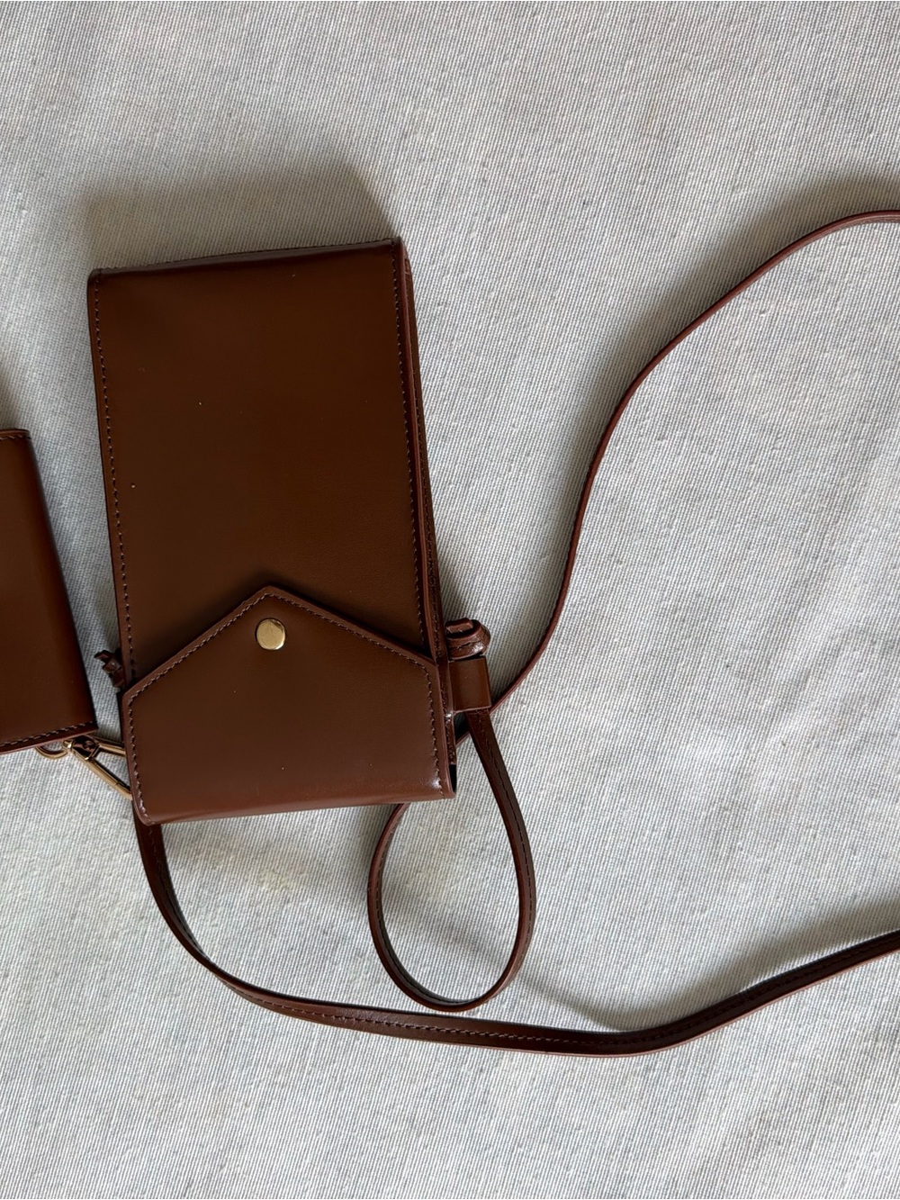 J. Crew Brown Leather Crossbody Phone Pouch